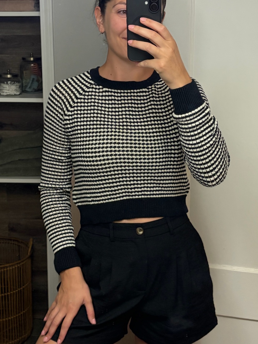 Black & white sweater